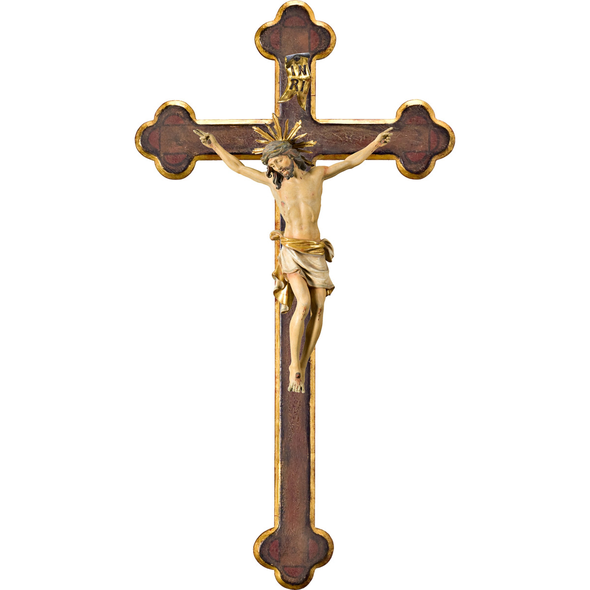 Cristo Pisa en cruz barroca